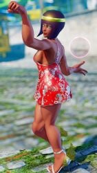 1girls 3d ass athletic athletic_female bob_cut brown_skin brown_skinned_female bubble_butt busty dress egyptian egyptian_female female female_focus female_only hourglass_figure menat_(street_fighter) sf_screenshot street_fighter street_fighter_v tagme wide_hips