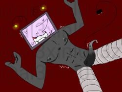 cum deltarune dick erection nipple_piercing penis robot tenna_(deltarune) tv wireplay