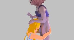 1futa 1girls 3d balls balls_deep blowjob bottomless breasts breasts_out deepthroat exposed_breasts female futa_on_female futanari holding_head intersex looking_forward medium_breasts mina_ashido my_hero_academia nintendo nipples no_underwear overstimulation overwhelmed partially_clothed pink_body pink_hair pulling shirt_up the_legend_of_zelda zelda_(breath_of_the_wild)