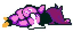 animated anthro ass big_butt bodily_fluids cum defeated deltarune digital_media_(artwork) excessive_cum excessive_genital_fluids female genital_fluids iloveslutyshortstax leaking_cum lizard on_ground pink_body pixel_(artwork) pixel_animation reptile scalie short_playtime solo susie_(deltarune) tail thick_thighs undertale_(series)