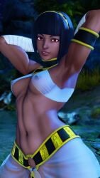 3d areolae athletic athletic_female bob_cut brown_body brown_skin busty egyptian egyptian_female female female_focus female_only hourglass_figure menat_(street_fighter) nipples nudity repinscourge revealing_clothes see-through see-through_clothing short_hair skimpy skimpy_clothes street_fighter street_fighter_v tagme wide_hips