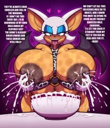 ahe_gao animal_print anthro areola bat big_areola big_breasts big_nipples bikini bodily_fluids bowl breast_squeeze breast_squish breastmilk breasts clothed clothing container cow_print cum cum_in_container cum_overflow dhx2kartz drooling english_text erect_nipples female fur furniture genital_fluids gloves half-closed_eyes handwear hi_res huge_areola huge_breasts huge_nipples hyper hyper_breasts lactating looking_pleasured makeup mammal mascara milk milk_everywhere narrowed_eyes nipple_fetish nipple_play nipples nude presenting presenting_breasts rouge_the_bat saliva sega simple_background skimpy sonic_the_hedgehog_(series) squeezing squish swimwear table teasinh text tongue tongue_out two-piece_swimsuit wings