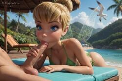 1boy ai_generated artist_name ass beach bikini bird blonde_hair blue_eyes blue_sky blurry blurry_background blush breasts cleavage clothed_female_nude_male cloud collarbone day disney erection eugenericai fairy fairy_wings fellatio female freckles green_bikini hair_bun lips loli male_pubic_hair medium_breasts nude ocean oral outdoors palm_tree penis penis_grab peter_pan_(disney) pointy_ears pubic_hair sand side-tie_bikini_bottom single_hair_bun sky small_breasts solo_focus straight swimsuit testicles tinker_bell towel tree uncensored veins veiny_penis water wings