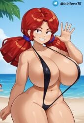 ai_generated beach bibilove18 jessie_(brawl_stars)