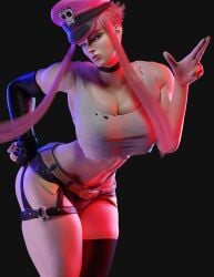 3d busty capcom cleavage female female_focus female_only final_fight hourglass_figure manon_legrand pink_hair poison_(final_fight)_(cosplay) street_fighter street_fighter_6 tagme vana3d wide_hips