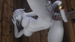 1boy 1girls 3d big_breasts blizzard_entertainment cum cum_in_pussy cum_inside dark-skinned_male dark_skin draenei elly_(draenei) female glory_hole horns human human_(world_of_warcraft) interracial interspecies male morilymory nude original_character pussy spread_legs tail_sex thick_thighs voluptuous voluptuous_female warcraft white_hair wide_hips world_of_warcraft