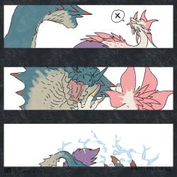 anyuwlof blood comic dick dubious_consent feral forced lagiacrus male male/male mizutsune monster monster_hunter monster_hunter_wilds sex tagme violence