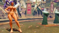 3d ass big_breasts breasts bubble_butt busty capcom female female_focus female_only hourglass_figure italian italian_female khaledantar666 long_hair mod purple_hair rose_(street_fighter) street_fighter street_fighter_v tagme wide_hips