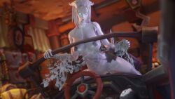 1girls 3d big_breasts blizzard_entertainment draenei elly_(draenei) female_only morilymory nude original_character pussy solo thick_thighs voluptuous voluptuous_female warcraft white_hair white_skin wide_hips world_of_warcraft