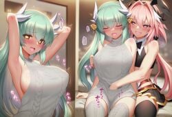 ai_generated astolfo_(fate) cheating_whore cheating_wife fate/grand_order kiyohime_(fate/grand_order)