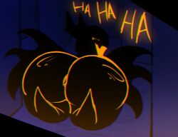 anus anus_peek ass asshole background big_ass deltarune deltarune_chapter_3 english_text large_ass laugh petite shadow_mantle shortstack text virusking519