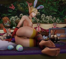 1girls 3d anus big_breasts blizzard_entertainment blonde_hair blood_elf bunny_ears easter easter_egg female female_only light-skinned_female light_skin mrtaxman nipple_piercing noblegarden nude original_character pinup pussy sarisia_sunfeast solo thick_thighs thighhighs voluptuous voluptuous_female warcraft wide_hips world_of_warcraft