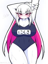 1girls arms_up big_breasts breasts female_only fnf_entity friday_night_funkin friday_night_funkin:_entity friday_night_funkin_mod large_breasts nfch_05054 nikusa_(sugarratio)