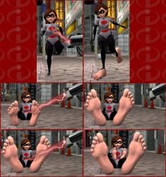 ahe_gao ahegao_face big_feet city_background foot_fetish foot_focus helen_parr the_incredibles tidesafterdark_(artist) toes what wtf