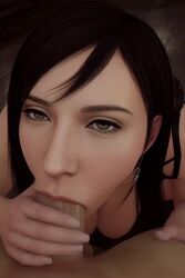3d ai_generated audio big_breasts black_hair blowjob brown_eyes close-up deepthroat eye_contact fellatio final_fantasy final_fantasy_vii hentairuler69 long_hair sfx shorter_than_10_seconds sloppy_blowjob sound tagme tifa_lockhart video x3d(style)