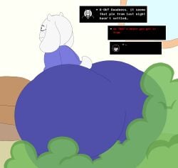 ass_focus big_ass deltarune dialogue fart fart_cloud farting fungae-o kris_(deltarune) tagme text toriel undertale_(series)