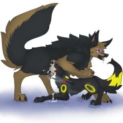 2015 ambiguous_gender big_dom_small_sub black_body black_fur black_nose bodily_fluids bri_(ennismore) brown_body brown_fur canid canine canis claws closed_eyes cum cum_in_mouth cum_inside cum_on_ground cum_on_penis deep_throat domestic_dog dominant drinking drinking_cum duo eeveelution ejaculation ennismore fellatio feral feral_on_feral feral_penetrated feral_penetrating feral_penetrating_feral fur generation_2_pokemon genital_fluids genitals german_shepherd heart_symbol herding_dog hi_res interspecies looking_pleasured male mammal nintendo oral oral_only oral_penetration pastoral_dog penetration penile penis penis_in_mouth pokemon pokemon_(species) purple_eyes rip_(psy101) servicing_from_below sex simple_background size_difference sound_effects sucking tail teeth text tongue tongue_out umbreon