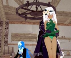 cacaolily cookie_run cookie_run_kingdom dark_cacao_cookie gijinka human humanized koikatsu nudist nudity penis pizza porn pubic_hair public_nudity public_sex shadow_milk_cookie tavern tavern_background thigh_sex thighs unclothed unclothing white_lily_cookie wolfsyaoinyuri