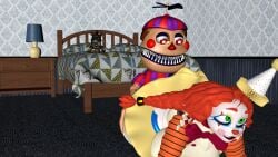 1girls 2boys 3d animatronic_female big_ass big_breasts cinema4d female five_nights_at_freddy's five_nights_at_freddy's_4 fnaf1st_1st1 freddles freddles_(fnaf) hand_on_butt jackie_(fnaf) male nightmare_balloon_boy scottgames tagme