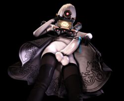 1_eye 3d 3d_(artwork) apex_legends big_penis cosplay cum femboy futa_only gloves glowing_cum hung_trap living_machine machine male_only nier:_automata pathfinder_(apex_legends) penis red_eyes robot sfm simple_background skirt skirt_lift source_filmmaker thick_penis thighhighs trap veiny_penis video_game video_games yorha_2b