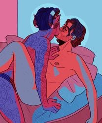 2boys anal anal_penetration caleb_widogast critical_role cuntboy dungeons_and_dragons gay intersex kissing male male_penetrated maledom malesub mollymauk_tealeaf pegging rabdoidal romantic strap-on