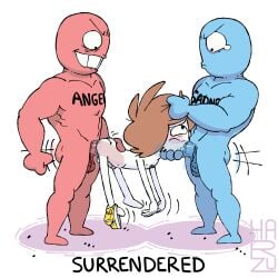 3boys anal anger ball_size_difference big_balls big_penis harzu male_only meme muscular_male oral owlturd penis_in_ass penis_in_mouth penis_size_difference sadness shen smooth_skinned_male spitroast thrusting webcomic