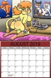 2019 anthro anus ass balls big_breasts big_butt blush body_blush breasts brown_feet brown_hands brutal_paws_of_fury butt_blush calendar canid canine canis chris_fuzz clothing controller dildo domestic_cat domestic_dog double_dildo electronics fay_(star_fox) feet felid feline felis female female/female fox foxy_roxy game_controller game_screen genitals green_eyes hair hand_on_butt hand_on_own_butt heart_symbol hi_res humanoid_feet looking_at_viewer lynx male mammal masturbation miyu_(star_fox) nintendo nude orange_hair penis picture_frame pink_soles plantigrade poodle poster procyonid pussy raccoon ruth_campbell sex_toy shinragod solo solo_focus star_fox super_nintendo tagme tail television undressing vaginal_masturbation vaginal_penetration yellow_body