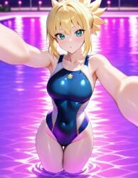 ai_generated anime dr.stone girl kewiart kohaku_(dr.stone) solo swimsuit tagme