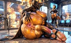 ai_generated ember_heirloom_(warframe) feet futanari warframe