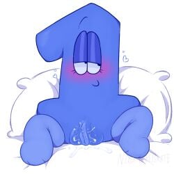 battle_for_dream_island bfdi blushing on_bed one_(bfdi) pussy_lips smile solo spread_legs teasing tpot wet wet_pussy x_finds_out_his_value xfohv