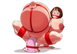 belly big_breasts female_only kyattorosu massive_breasts masturbation my_hero_academia ochako_uraraka pregnant ready_to_pop