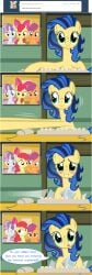 apple_bloom_(mlp) ask_blog blush comic computer computer_mouse covering cutie_mark_crusaders dead_source dialogue english_text female flashequestria keyboard live_stream mare milky_way_(mlp) my_little_pony newspaper oc pony scootaloo_(mlp) scrunchy_face show_accurate sweetie_belle_(mlp) text tumblr webcam