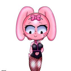 1animal 1female 1girls bunny_ear bunny_girl bunny_tail ears_down female hands_behind_back humanoid incredibox_mod looking_down melvelvet nipples no_sex pink_bunny pinki_(sprunki) pussy rabbit rabbit_ears rabbit_girl rabbit_hole_(vocaloid) smiling sprunki sweatdrop