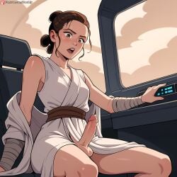 ai_generated beach boobly cum futanari jedi orgasm rey robe sitting star_wars