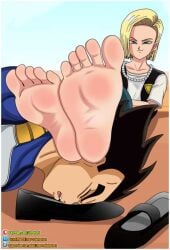 android_18 dragon_ball feet female foot_fetish marcelinhofeet tagme vegeta