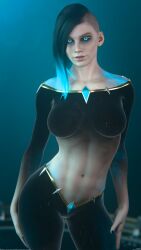 1girls 3d 3d_(artwork) breasts female female_focus female_only glowing_eyes glowing_hair hi_res high_resolution highres kronika large_breasts mortal_kombat netherrealm_studios shizzyzzzzzz side_shave solo solo_female solo_focus