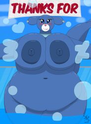 1girls 2025 anthro_pokemon areola bbw belly belly_button big_areola big_belly big_breasts big_nipples blue_body blue_fur blue_nipples blue_skin blush blush_lines bouncing_belly bouncing_breasts breasts bubbles chubby chubby_anthro chubby_female cute cute_face deep_navel deviantart deviantart_logo deviantart_watchers earrings female female_only follower_celebration freckles freckles_on_breasts freckles_on_face glass heart_bubbles hips mia_sandoval_(solandgamer75) milestone_celebration naked naked_female navel nintendo nipple_holes nipples nude nude_anthro nude_female overweight overweight_anthro overweight_female pokemon pokemon_(species) pool poolside popplio sea_lion sea_lion_humanoid seal seal_humanoid smile smiley_face smiling solandgamer75 solo tail text tongue tongue_out water water_balloon