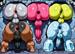 ai_assisted ai_generated gaped male_focus male_only multiple_penises pokemon pokemon_(species) regice regidrago regieleki regirock registeel stuck_in_wall