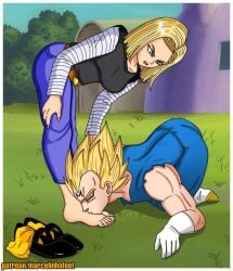 android_18 dragon_ball feet female foot_fetish majin_vegeta marcelinhofeet tagme vegeta