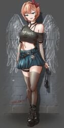 boots doki_doki_literature_club goth goth_girl hot_as_fuck sayori_(doki_doki_literature_club)