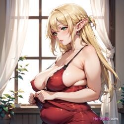 1girls ai_generated anime anime_girl bbw big_breasts breasts dress fat fat_body fat_girl henhalla.com solo solo_female young younger_female