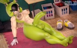 2022 3d 3d_(artwork) absurd_res anthro barefoot big_breasts blender_(disambiguation) breasts coel3d digital_media_(artwork) feet female genitals hi_res idw_comics idw_publishing mobian_(species) nipples nude pussy sega sharp_teeth solo sonic_(series) sonic_the_hedgehog_(comics) sonic_the_hedgehog_(idw) sonic_the_hedgehog_(series) surge_the_tenrec teeth thick_thighs
