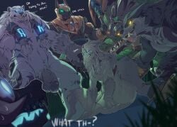 1girls 4boys antalauzt big_penis furry imminent_rape imminent_sex kindred lamb_(league_of_legends) league_of_legends nasus nervous nervous_expression nervous_female nervous_smile nervous_sweat penis renekton scared scared_expression volibear warwick wolf_(league_of_legends)