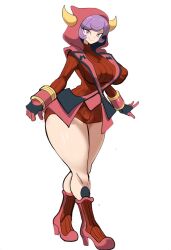 ai_generated big_breasts courtney_(pokemon) curvy female female_focus female_only full_body mullon novelai pokemon pokemon_oras solo solo_female team_magma thick_thighs