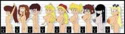 2d 2d_(artwork) aged aged_up areolae big_breasts bust_chart character_aged_up ferozyraptor high_resolution lana_loud leni_loud lisa_loud lola_loud lori_loud luan_loud lucy_loud luna_loud lynn_loud nipples nude nude_female tagme the_loud_house