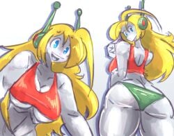 1girls android ass breasts cave_story curly's_panties curly_brace mokkoyu panties robot thighs underboob