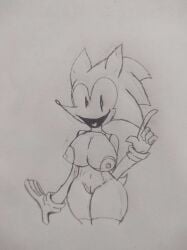 1girls anthro big_breasts big_hips breasts female female_anthro female_only fur gloves hedgehog hedgehog_girl hedgehog_humanoid hips needlemouse_(character) needlemouse_(series) nipples pussy sarah_henderson_(needlemouse) sketch smile smiling thick_thighs thighs