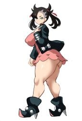 ai_generated big_breasts black_hair female female_focus female_only full_body marnie_(pokemon) mullon novelai pokemon pokemon_ss solo solo_female thick_thighs