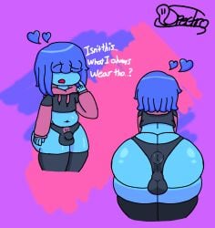 1boy 1femboy 1male 2d 2d_(artwork) anus_bulge anus_outline artist_name artist_signature ass ass_focus asshole back_view backsack balls balls_in_panties barely_clothed belly big_ass big_ass_(male) blue_hair blue_skin bubble_ass bubble_butt bulge chubby chubby_femboy cute cute_male dialogue digital_media_(artwork) draw_your_oc_in_this english_text femboy floating_hair gay ghost ghost_boy hair_over_eyes heart huge_ass male male_only oc original original_character paggi_outfit panties phantro_(spectrodraws) puffy_anus self_upload simple_background simple_shading slightly_chubby_male solo spectrodraws speech text