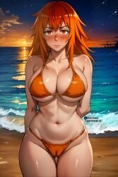ai_generated big_breasts bikini gamo-chan orange_hair please_don't_bully_me,_nagatoro waifu